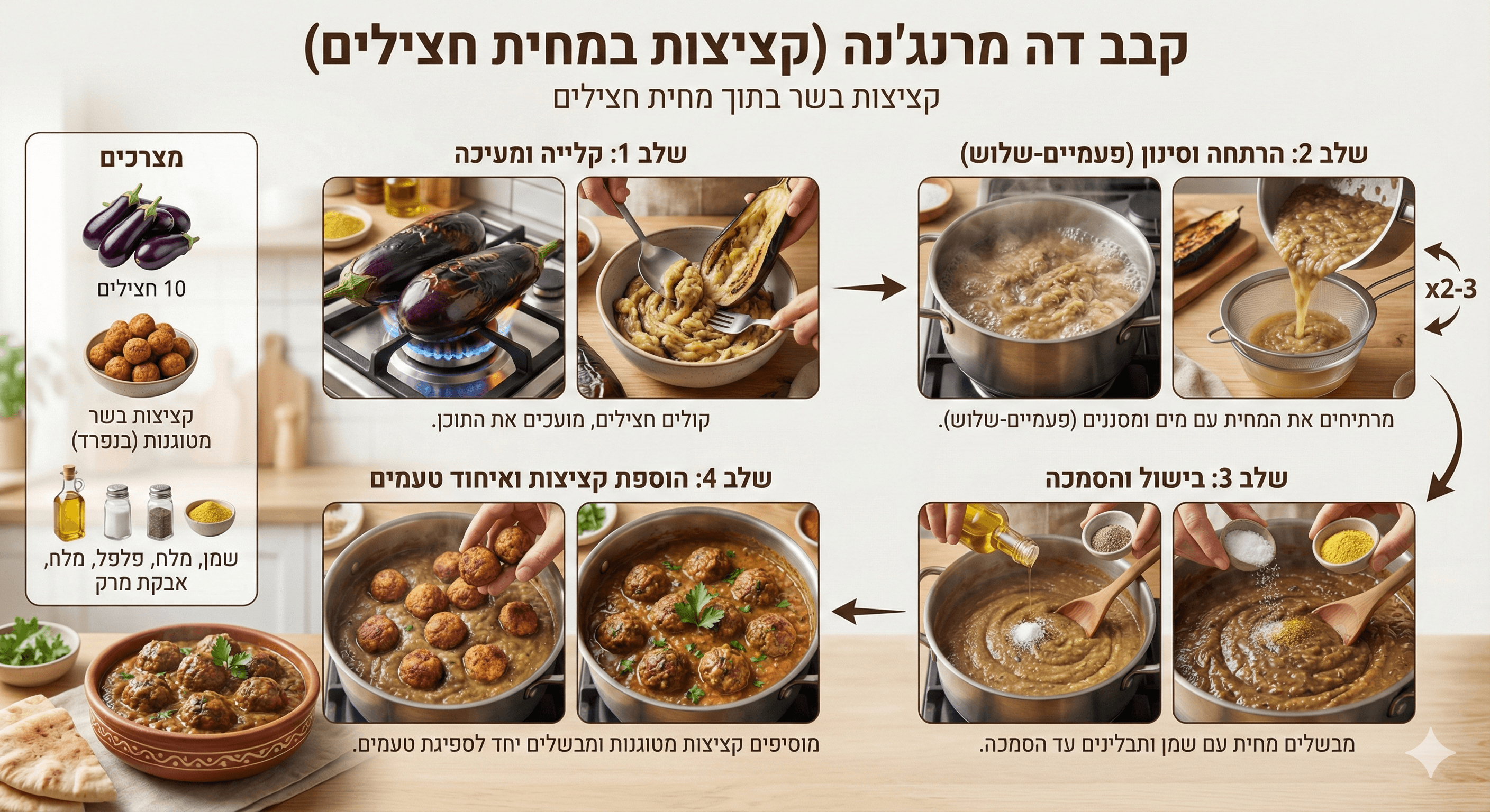 קבב דה מרנג'נה (קציצות במחית חצילים)