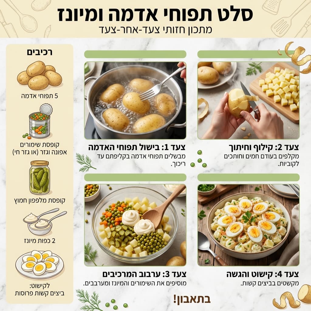 סלט תפוחי אדמה ומיונז