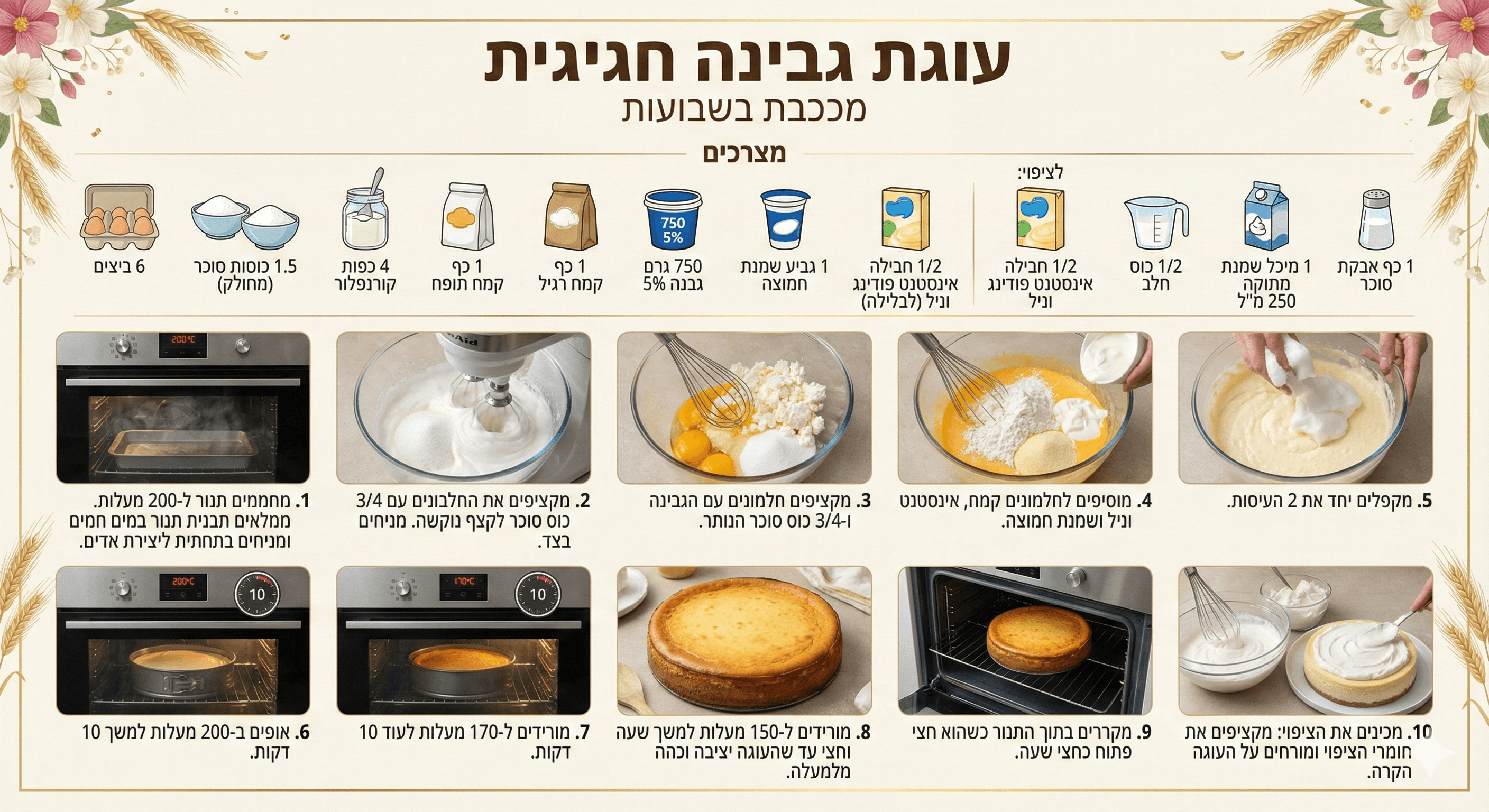 עוגת גבינה חגיגית